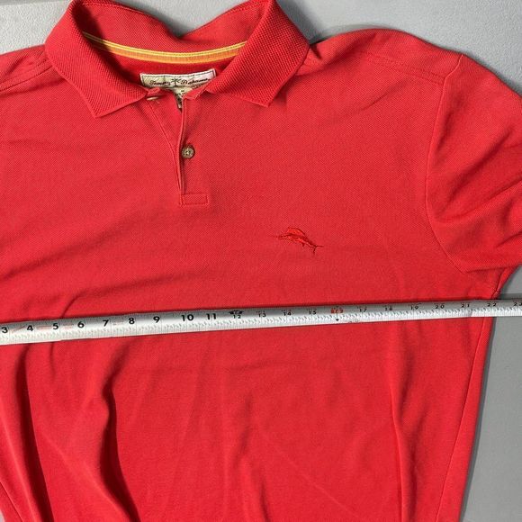 Tommy Bahama Reddish Orange Men's Size M Short Sleeve Polo Shirt - Picture 5 of 12